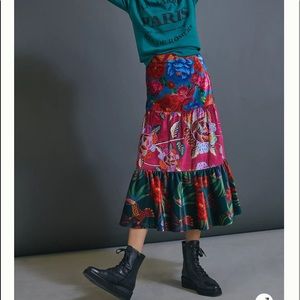 NWT Anthropologie Drea Velvet Skirt size M